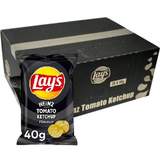 Afbeeldingen van LAYS CHIPS HEINZ KETCHUP 20X40G