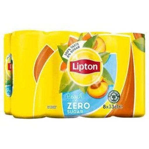 Afbeeldingen van LIPTON ICE TEA PEACH ZERO 8X33CL SLEEK BLIK